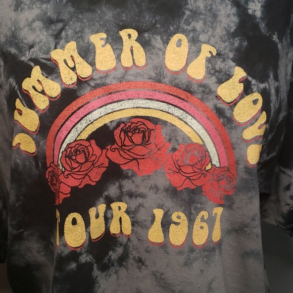 Fifth Sun Tops - Summer of Love Tour 1967 Cropped Tee Large